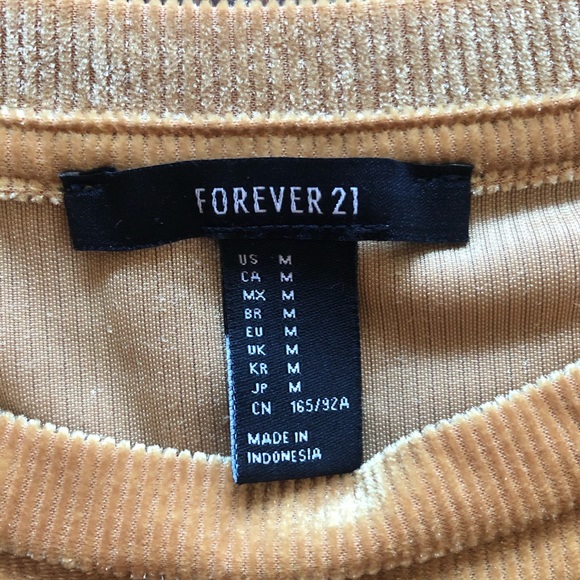 Golden Velvet Forever 21 Top - Picture 2 of 2